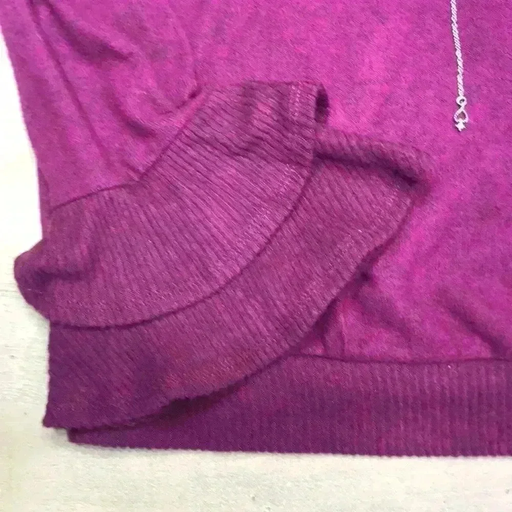 NWT Ally B magenta sweater with necklace size XL